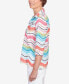 Petite Classic Brights Wavy Stripe Button Down Top