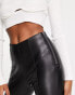 New Look Petite faux leather legging in black