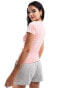 adidas Performance Essentials Slim 3-stripes t-shirt in pink