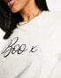 In The Style boo glitter motif t-shirt in white