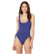 The Bikini Lab Women's 248125 Solids Lace Up High Leg One-Piece Swimsuit Size M