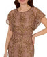 Women's Beaded Blouson-Sleeve Gown