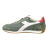 Diadora Equipe H Canvas Stone Wash Lace Up Mens Green Sneakers Casual Shoes 174