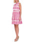 Women's Cotton Mosaic Tassel-Tie Dress