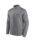 Men's Heather Gray Distressed Notre Dame Fighting Irish Vintage-Like Fleece Quarter-Zip Jacket