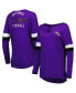 Women's Purple Baltimore Ravens Athletic Varsity Lace-Up Long Sleeve T-shirt