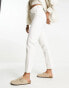 & Other Stories stretch tapered leg jeans in white - EXCLUSIVE