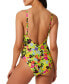 Bar III Womens CITRON Floral Chic One-Piece Swimsuit Multi Size X-Small