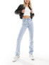 Stradivarius Tall STR straight leg jean in light wash blue