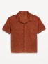 Short-Sleeve Loop-Terry Camp Shirt for Boys