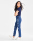 Women's Printed High-Rise Straight-Leg Jeans, Created for Macy's