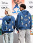 ASOS DESIGN Disney unisex oversized hoodie with Mickey Mouse & Friends prints in blue