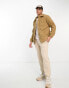 Threadbare borg button up shacket in camel