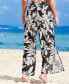 Women's Tropical Drawstring Straight Leg Pants