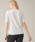 Women's Crewneck Elbow-Length-Sleeve Blouse