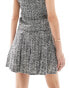 Kaiia boucle pleated mini skirt co-ord in grey