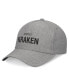 Men's Heather Gray Seattle Kraken Elements A-Frame Leather Strapback Hat