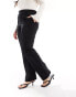 Only Curve wide leg trousers in black