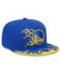 Men's Royal Golden State Warriors 2024 NBA All-Star Game Rally Drive Flames 9FIFTY Snapback Hat