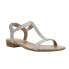 VANELi Blonde Metallic TStrap Womens Silver Casual Sandals BLONDE-312590