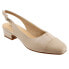 Trotters Dea T7001-114 Womens Beige Narrow Leather Slingback Heels Shoes 10.5