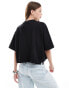 ASOS DESIGN boxy cropped t-shirt in black