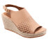 Softwalk Hixson S2207-749 Womens Beige Wide Leather Wedges Sandals Shoes