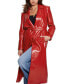 Women's Faux-Leather Belted Trench Coat