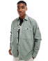 BOSS Orange locky overshirt in dark green