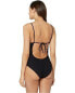 Onia 168992 Womens Gloria Spaghetti Straps One-Piece Swimsuit Black Size Medium