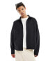 ASOS DESIGN oversized scuba jacket in black