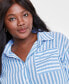 Trendy Plus Size Striped Shirt, Created for Macy's