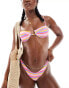 Bright Swimwear lola amalfi underwire stripe bikini top in pink