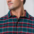 Men's Organic Flannel Shirt with Suede Detail