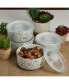 Porcelain 20 oz. Cutlery Storage Jars with Lids, Set of 4