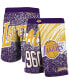 Men's Purple Los Angeles Lakers Hardwood Classics Jumbotron Sublimated Shorts