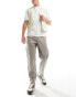 New Look linen blend pull on trouser in light brown