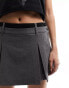 Bershka tailored skort in charcoal grey