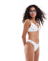 Hollister co-ord high leg bikini bottom in white