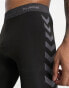 Hummel – First – Nahtlose Jersey-Leggings in Schwarz