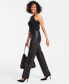 Women's Faux-Leather Straight-Leg Pants, Created for Macy's