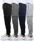 Men's Heavyweight Fleece-Lined Cargo Jogger Sweatpants-4PK