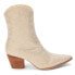 COCONUTS by Matisse Hazel Rhinestone Pull On Pointed Toe Booties Womens Beige Ca