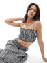 Esmee beach crop top co-ord in gingham