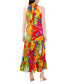 Women's Printed Halter Maxi Dress