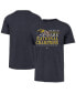 Men's Navy Distressed Michigan Wolverines 12-Time Football National Champions Franklin T-shirt