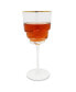 Shaped Bottom Rim Wine Glasses, Set of 6