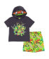 Toddler Boys Leonardo Michelangelo Raphael T-Shirt and Mesh Shorts Outfit Set to