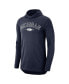 Men's Navy Michigan Wolverines Campus Performance Tri-Blend Long Sleeve Hoodie T-shirt