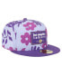 Men's Purple Los Angeles Lakers Palm Fronds 2-Tone 59FIFTY Fitted Hat